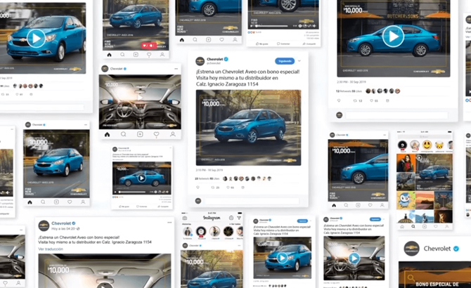 Capturas de pantalla en redes sociales de campaña publicitaria "The Invisible Influencers" de McCann México para Chevrolet.